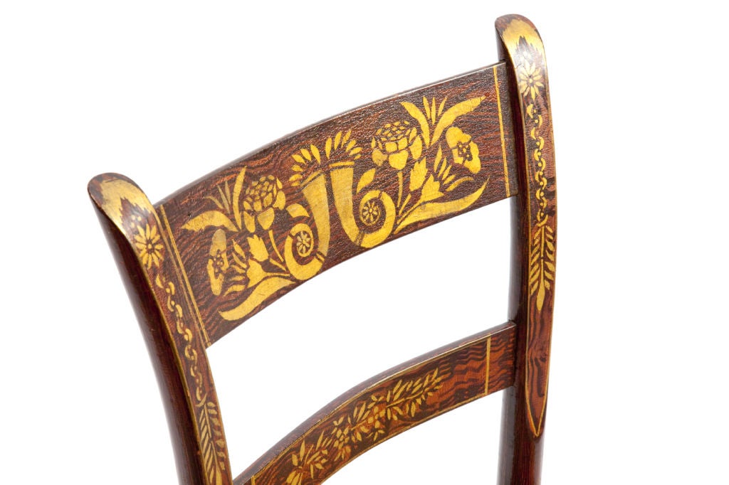 19th Century Set of American Decorated Chairs