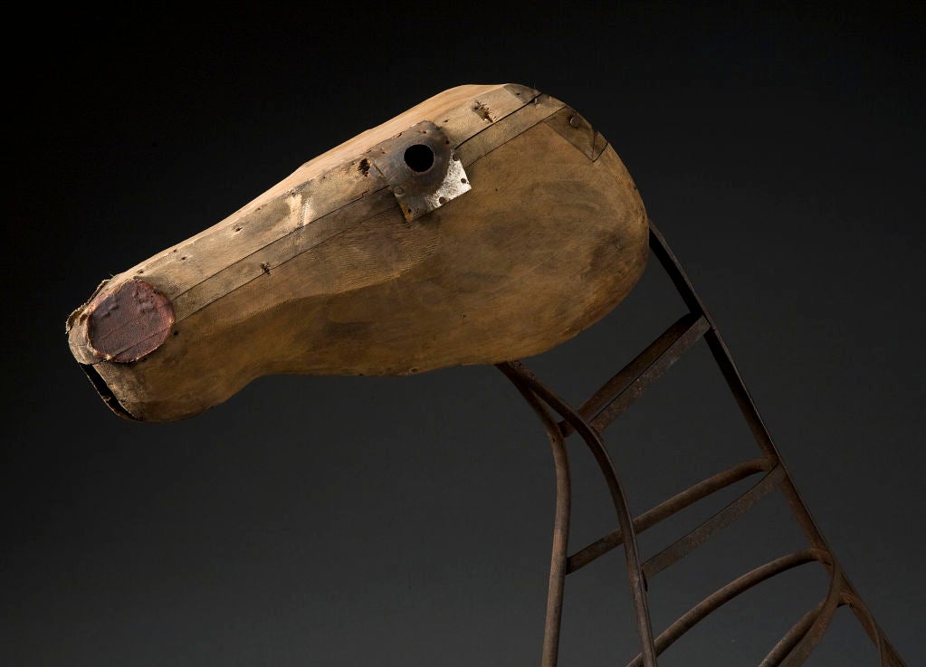 Folk Art Horse Head on Frame For Sale