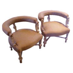 Pair, Early 20thc French Rope Frame Chairs
