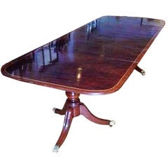 An American  Mahogany Double Pedestal Dining Table