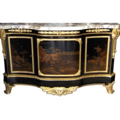19th Century Louis XV Chinoiserie Decorated Commode