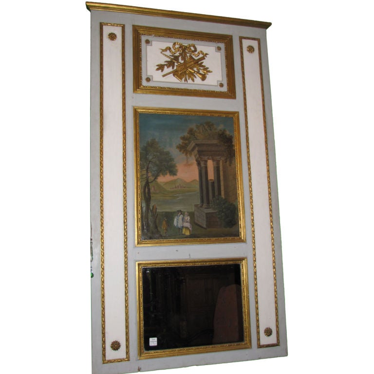 19th Century Louis XV style Trumeau Mirror