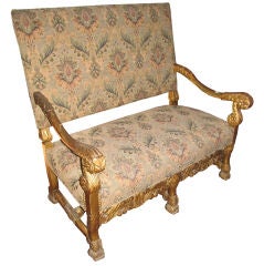 19th C French Giltwood Settee