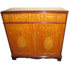 Adams Inlaid Satinwood Two-Door Cabinet