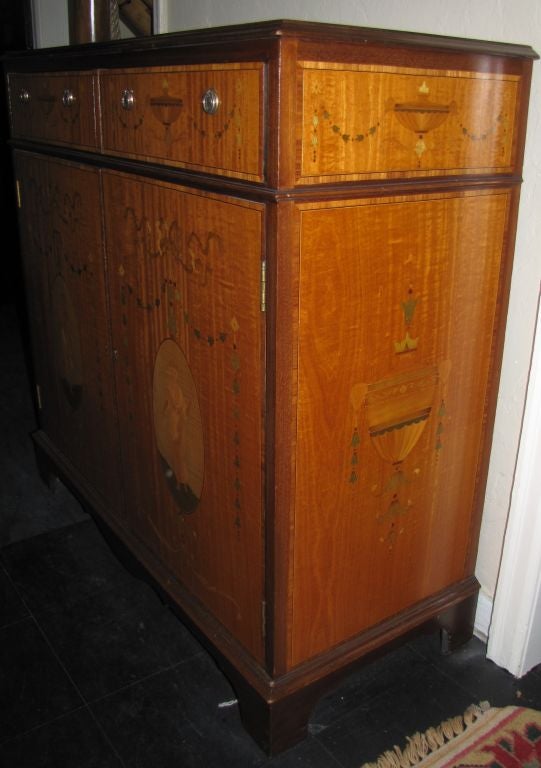 Adams Inlaid Satinwood Two-Door Cabinet
