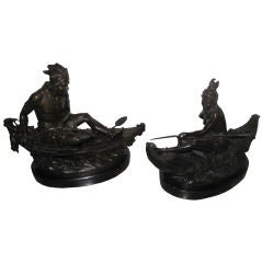 Pair of Indian Bronzes after Duchoiselle