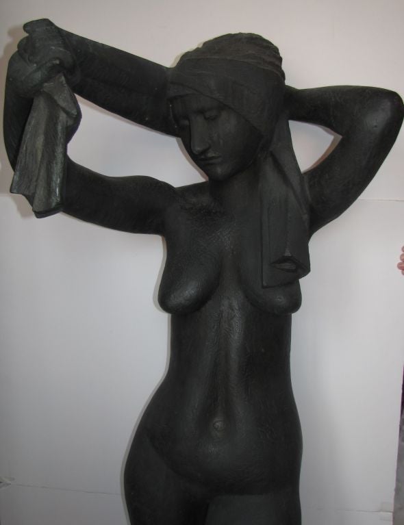 Walter Arnold Lifesize Nude Bronze Sculpture In Good Condition For Sale In Miami, FL