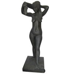 Walter Arnold Lifesize Nude Bronze Sculpture