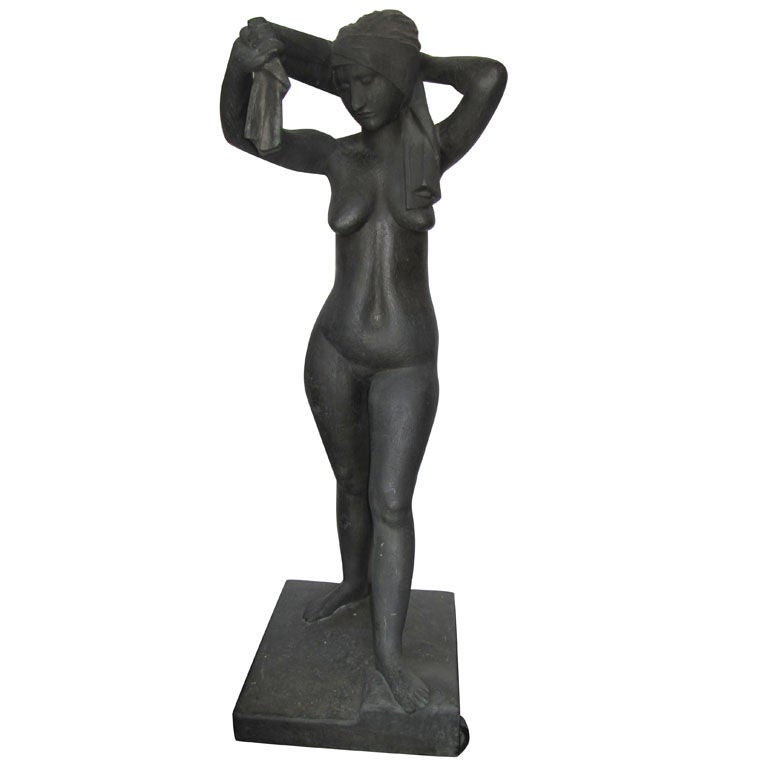 Walter Arnold Lifesize Nude Bronze Sculpture For Sale