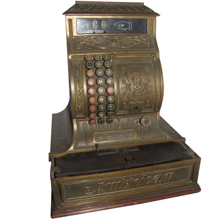 Antique Brass Cash Register by American Cash Register Company