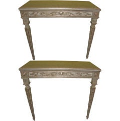 Pair of Italian Painted Consoles Pair of Italian Painted Consoles