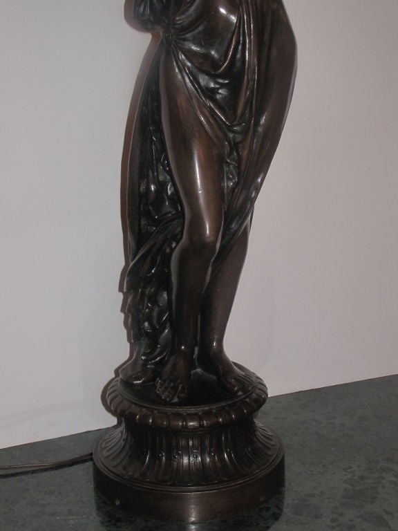 French Large Art Nouveau Figural Lamp (M959)