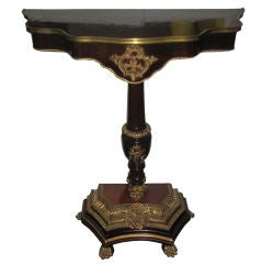 Bronze Mounted Pedestal Console Table