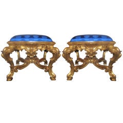 Pair Of Versace Upholstered Benches