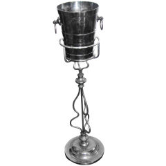 Silver Wine Bucket On Stand