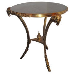 Bronze and Marble Top Center Table Bronze and Marble Top Center Table