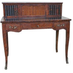 French Writing Desk With Marquetry Inlay