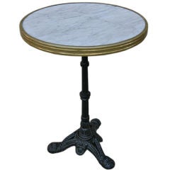 Antique French Marble Topped Bistro Table