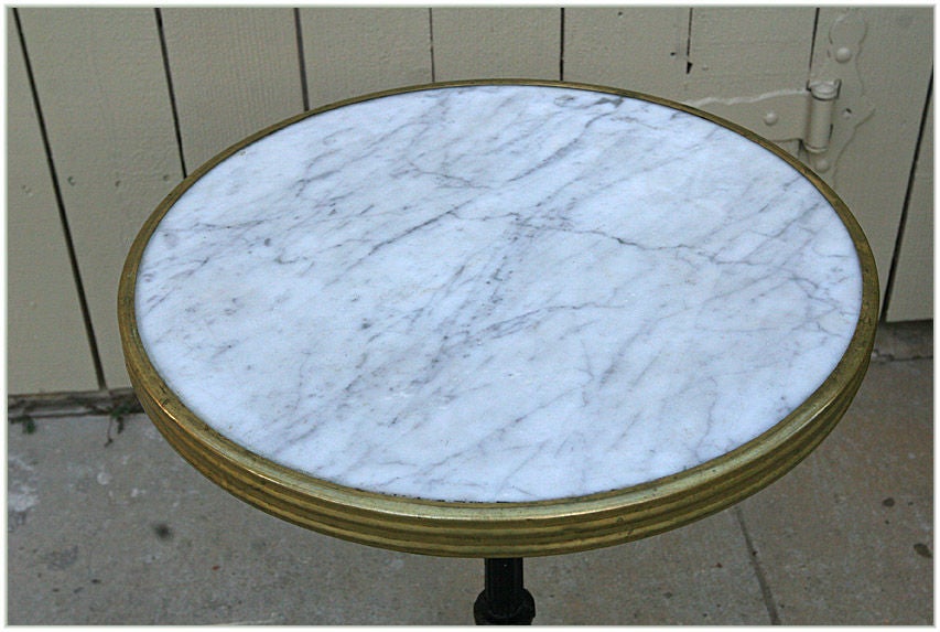 19th Century French Marble Topped Bistro Table