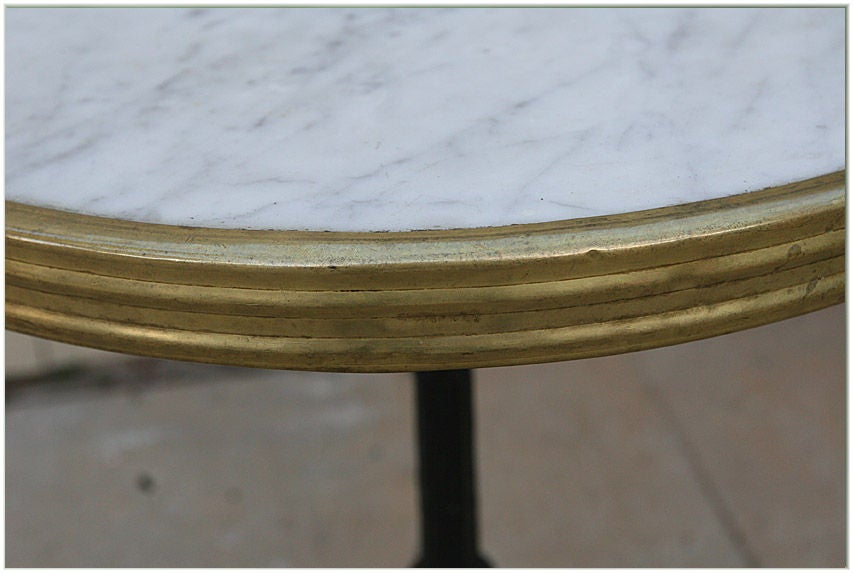 French Marble Topped Bistro Table 1