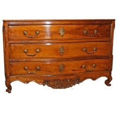18th C. French LXV Walnut Commode/3 Drawers