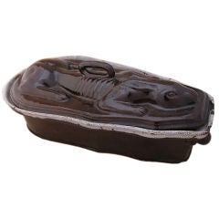 Antique 18th C. French Glazed Terrine in Shape of a Hare