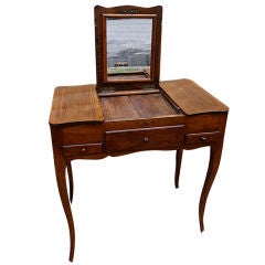 Antique French LXV Style Walnut Ladies Dressing Table