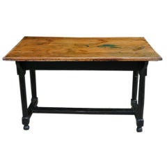Henry II Ash Table with Painted Base