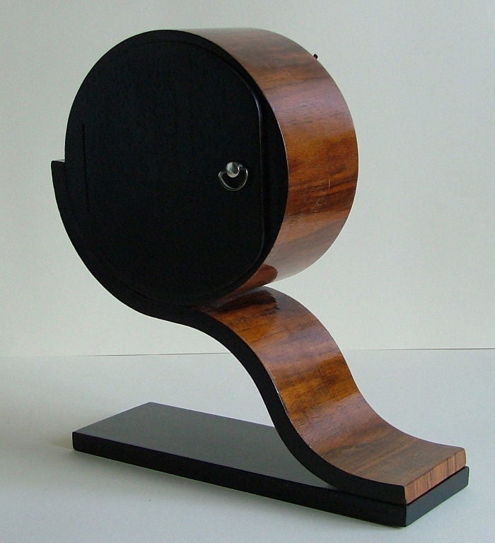 Mid-20th Century Unusual  English Deco Modernist Clock by Norland
