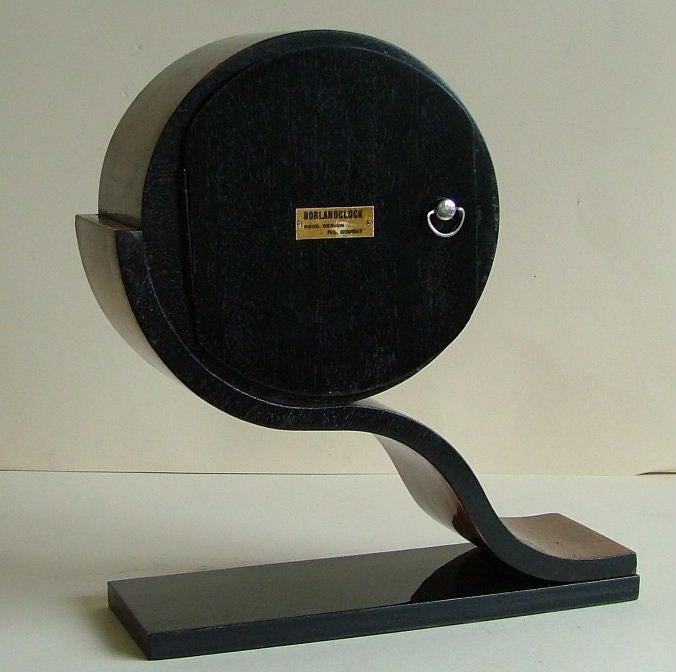 Unusual  English Deco Modernist Clock by Norland 3