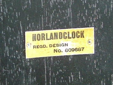 Unusual  English Deco Modernist Clock by Norland 4