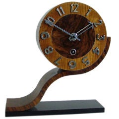 Unusual  English Deco Modernist Clock by Norland
