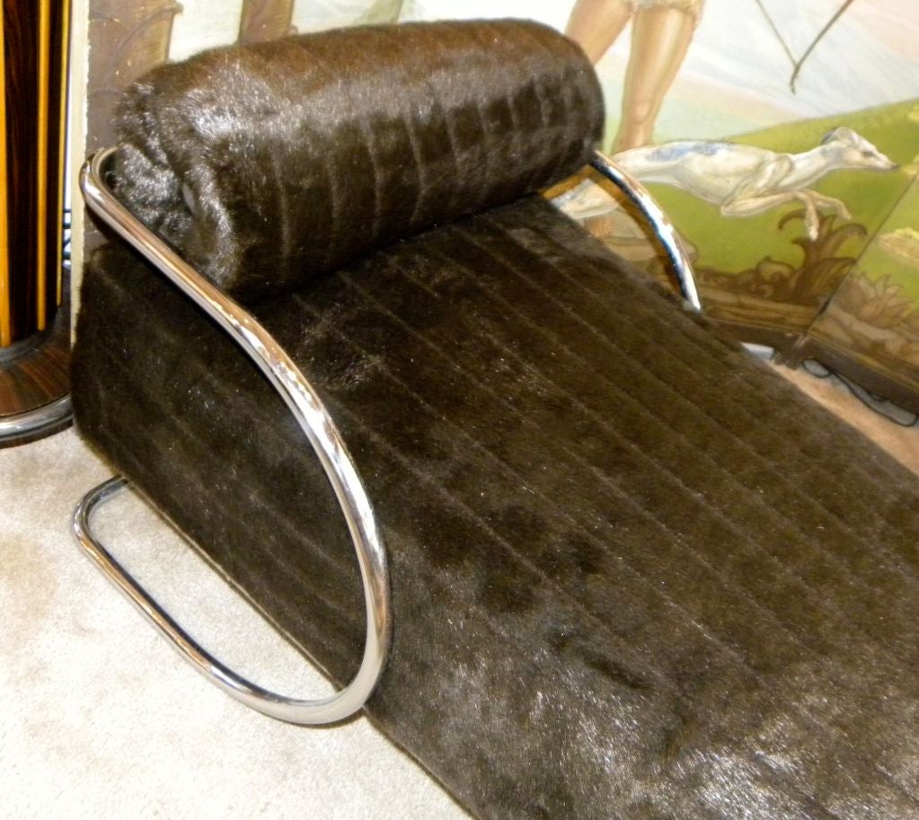 Classic Bauhaus Chase Lounge in metal circa 1940"s