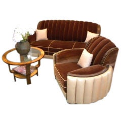 Vintage American Art Deco Sofa Suite great hollywood style and  glamour