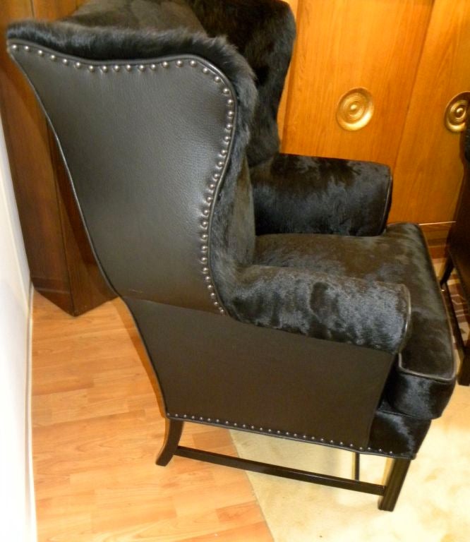 Original American Art Deco Wingback Chairs 1