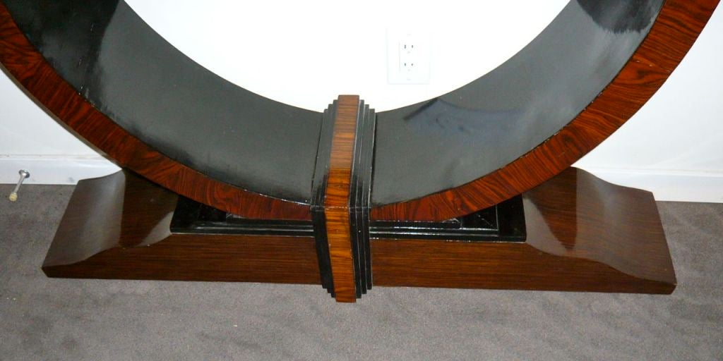 South American Modernist Art Deco Console stepped with U shaped base