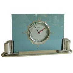LeCoultre Streamline Art Deco 1930's Moderne 8 day clock