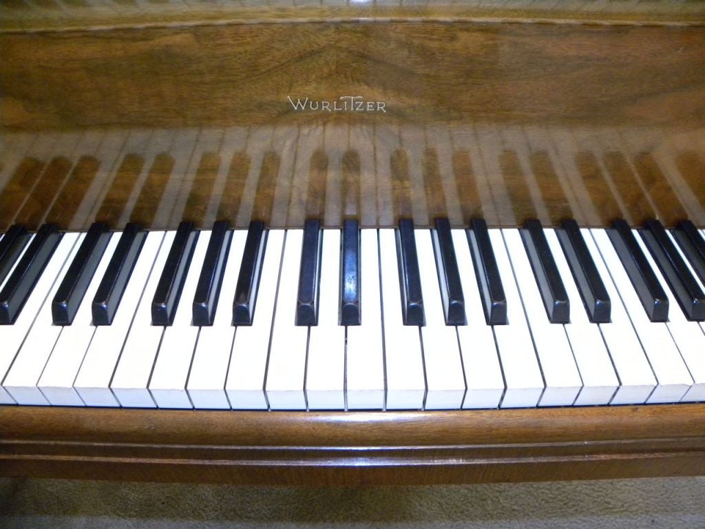 Streamline Art Deco Butterfly Wurlitzer Baby Grand Piano 2