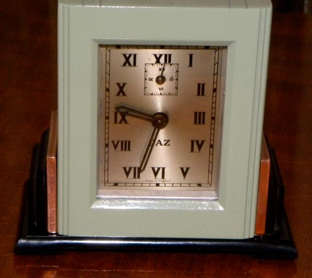 Marble Art Deco French Alarm Clock by JAZ