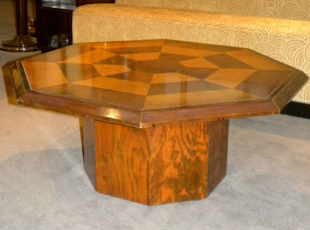 wood octagon coffee table