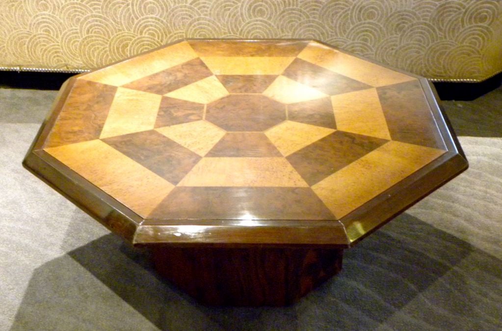 Art Deco Original Two-Tone Octagon Coffee Table