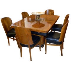 Streamline French Art Deco Dining table and chairs