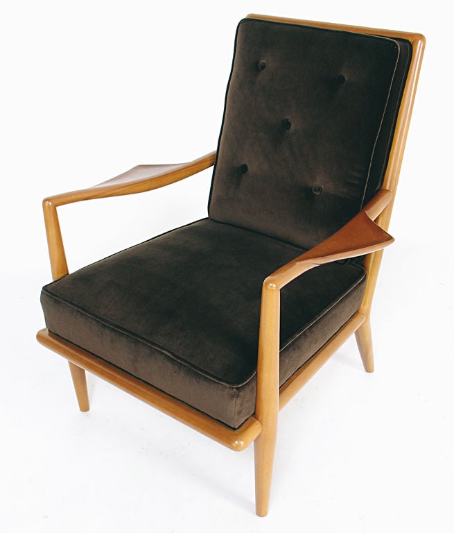 Pair of T.H. Robsjohn Gibbings Wing Arm Lounge Chairs