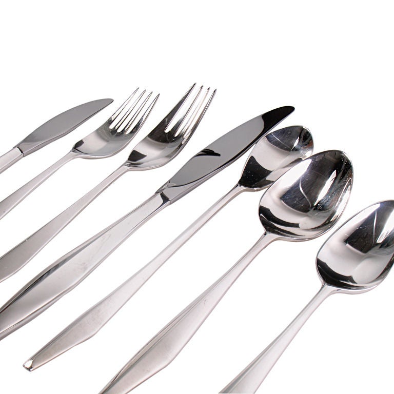 Gio Ponti Modernist Sterling Silver Flatware