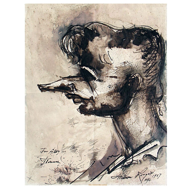 Theodore Roszak Original Ink Drawing