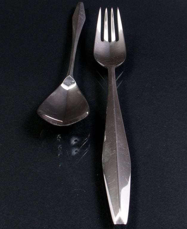 Gio Ponti Modernist Sterling Silver Flatware 2