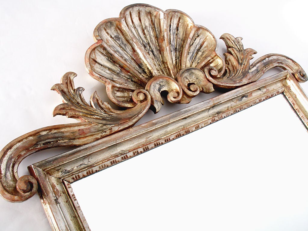 American Elegant Mirror with Silver and Gold Gilt Finish by LaBarge