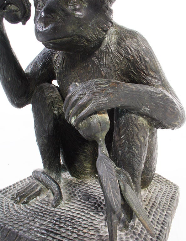 Bronze Monkey Stool designed by Maitland Smith 3