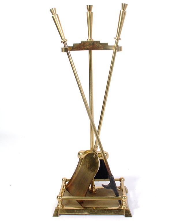 Brass Machine Age Fire Tools - circa 1940's
