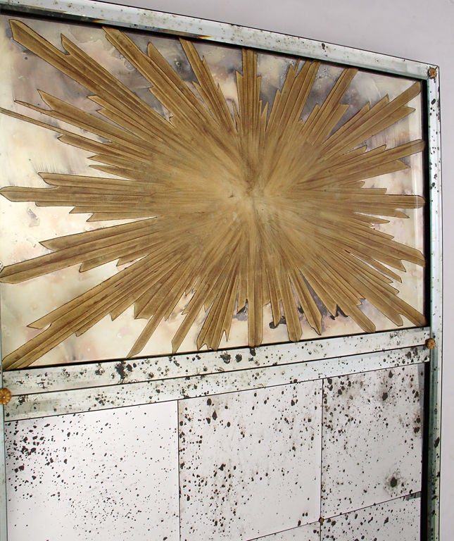 Monumental Scale Custom Sunburst Mirror - Pair Available